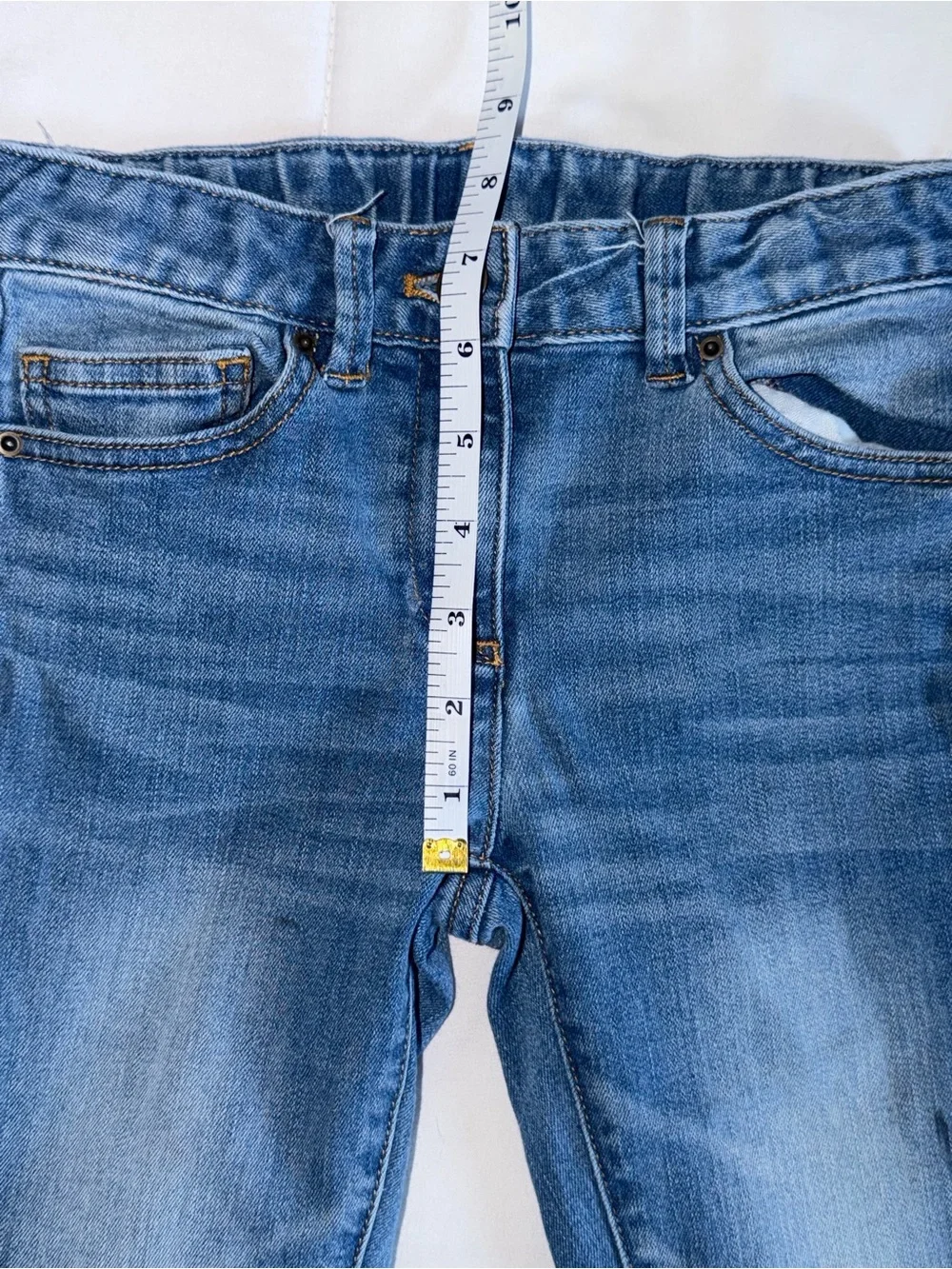 J Crew Girls' Skinny Jeans with Cat Knee Embroidery - Size 8